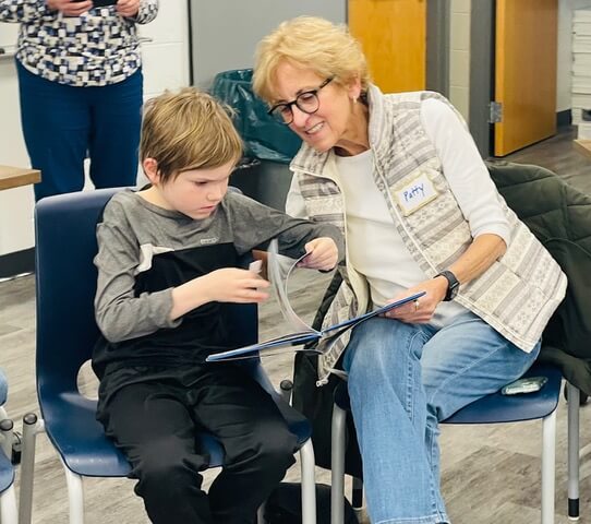 Youth & Older Adult Reading together